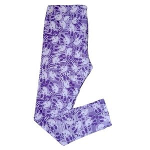 Mickey Mouse Purple Patterned Women’s LuLaRoe Buttery Soft Leggings Size Large